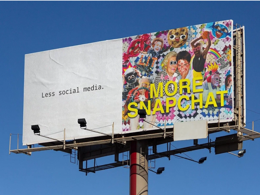 Snap ad on billboard